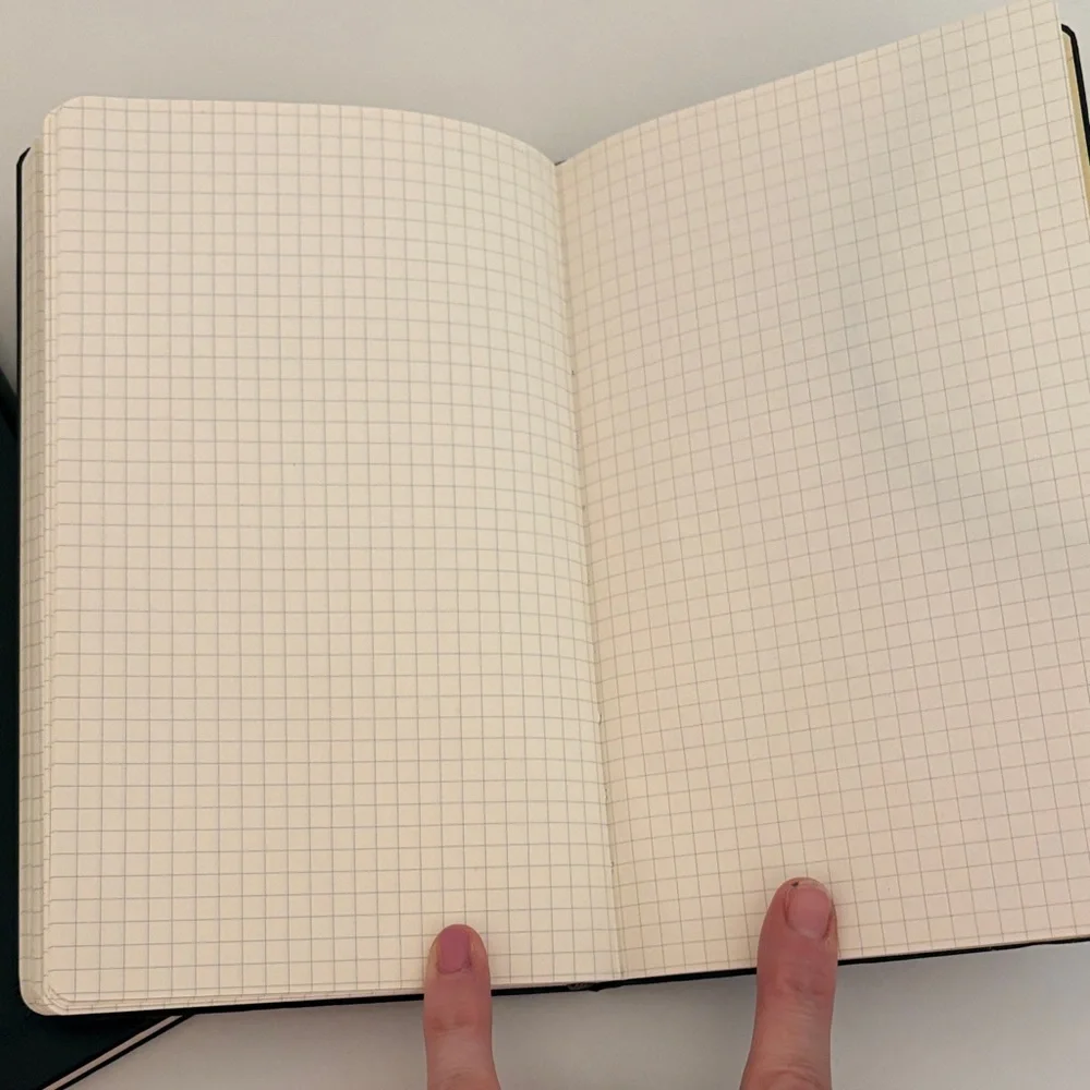 Set of‎ 2 Moleskine Black Notebook with Grid Pages